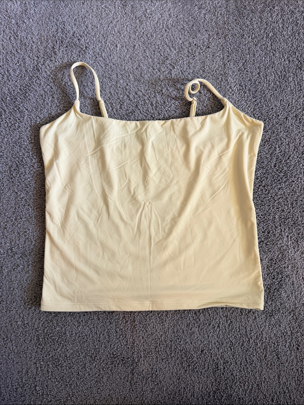 Women's Butter Yellow Spaghetti Strap Cami Top